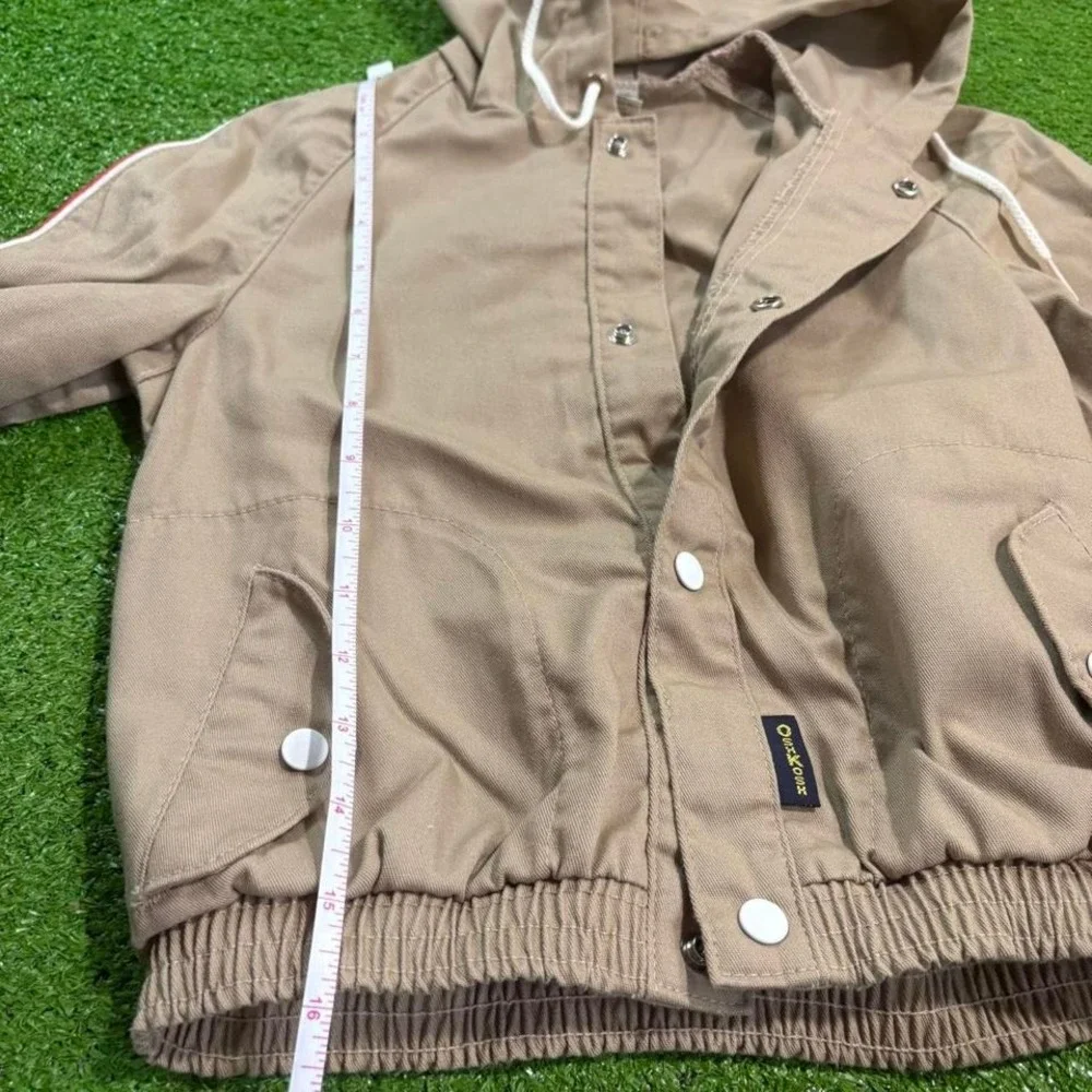 Vintage 70s Oshkosh Boys‎ Size 7 Bomber Style Botton Up Hooded Jacket